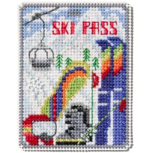 Seasonal Ornament ~ Winter Holiday ~ Ski Pass by Mill Hill