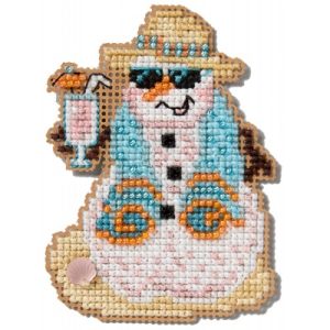 Seasonal Ornament ~ Winter Holiday ~ Snowman Vacation by Mill Hill