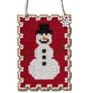 Charmed Ornament ~ Holiday Stamps ~ Snowman