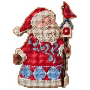 Jim Shore ~ Christmas ~ Santa and Cardinal Birdhouse by Mill Hill
