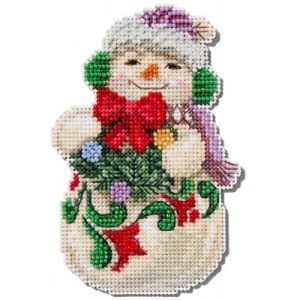 Jim Shore ~ Christmas ~ Snowman with Earmuffs by Mill Hill