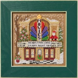 Winter Series, Button & Beads kit ~ Mill Hill ~ Movie Theater – Christmas Village