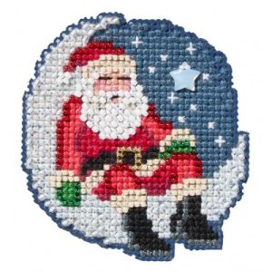 Winter Holiday, Seasonal Ornament kit ~ Mill Hill ~ Sleepy Santa