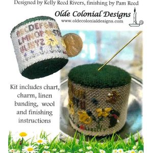 Sampler Pin Drum ~ Smelling The Daisies kit by Olde Colonial Designs