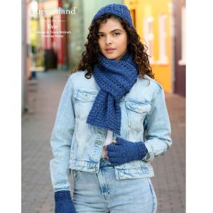 Queensland – Trinity – Evie Hat, Scarf, & Mitts (knit)
