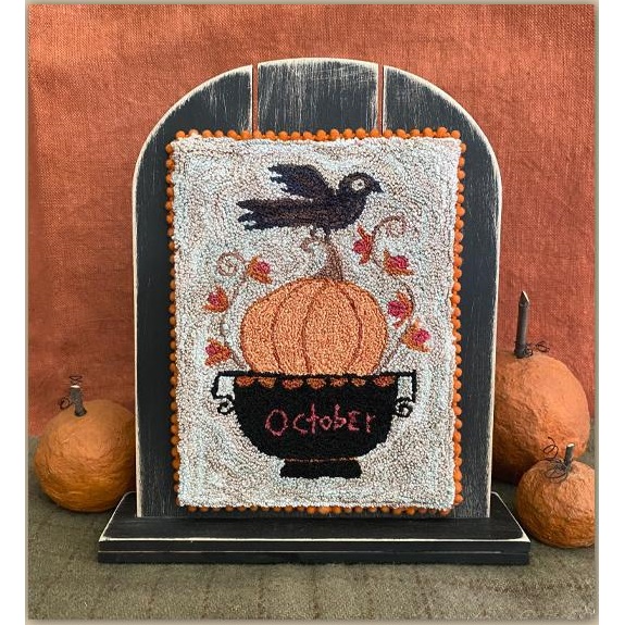 October Urn PUNCHNEEDLE by Teresa Kogut