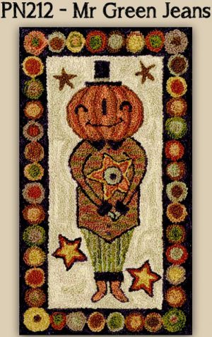 Mr. Green Jeans PUNCHNEEDLE by Teresa Kogut