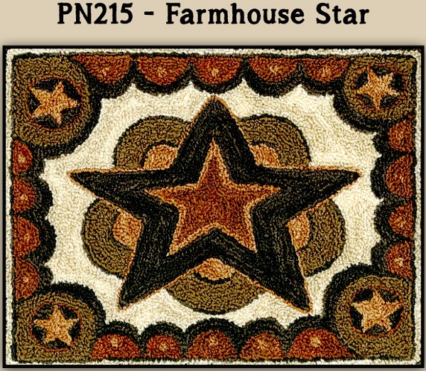 Farmhouse Star PUNCHNEEDLE by Teresa Kogut