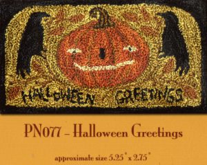 Halloween Greeting PUNCHNEEDLE by Teresa Kogut