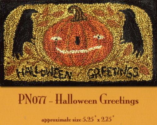 Halloween Greeting PUNCHNEEDLE by Teresa Kogut
